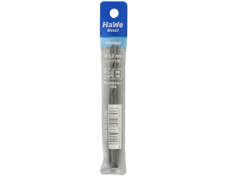 HaWe Spiralbohrer HSS 8,0 mm DIN338